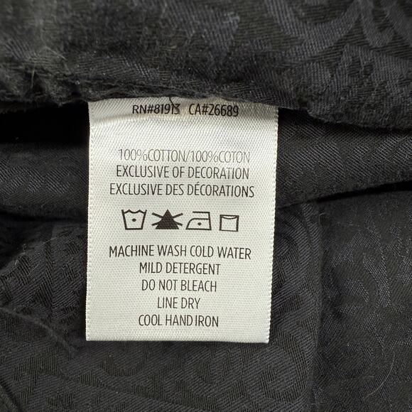 Robert Graham Button Up Shirt Men's 1XL Black Bayview Paisley Jacquard Flip Cuff - Picture 6 of 6